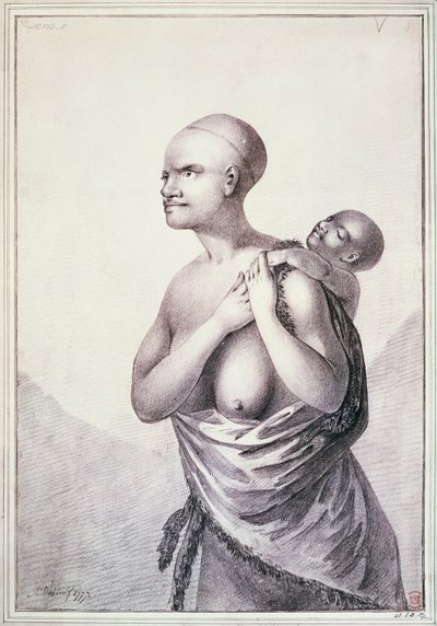 Mujeres nativas de la Tierra de Van Diemen, ahora Tasmania, enero de 1777, dibujo de John Webber, Australia de John Webber