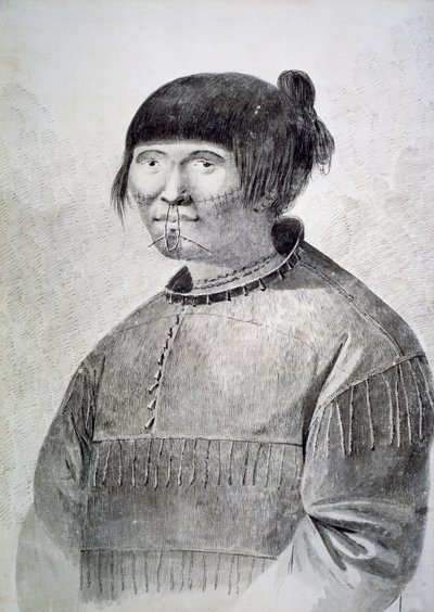 Retrato de nativo tatuado de la isla de Unalaska de John Webber