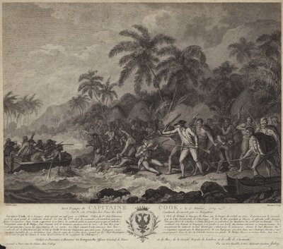 La trágica muerte del Capitán Cook de John Webber