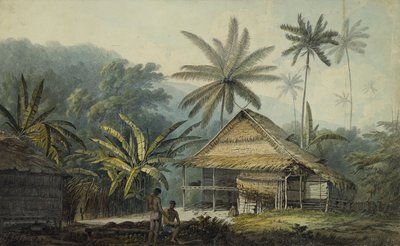 Vista en la isla de Krakatoa de John Webber
