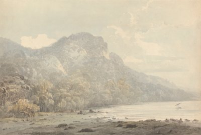 Vista de Cracatoa (sic), Mares de China de John Webber