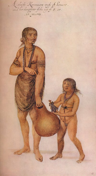 La esposa de un jefe Herowan, c1585 de John White