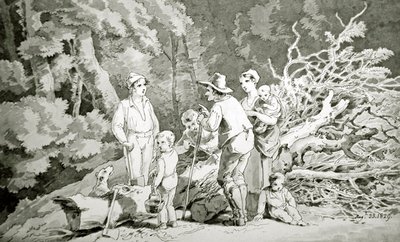 La familia del leñador de John White Abbot