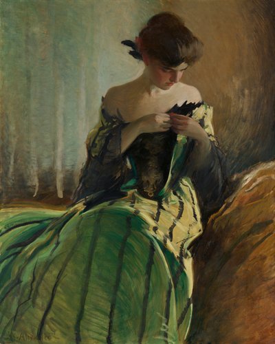 Estudio en negro y verde de John White Alexander