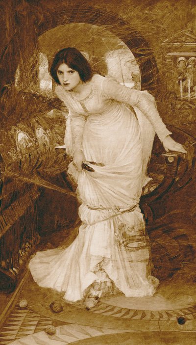 La dama de Shalott (fotograbado) de John William (after) Waterhouse