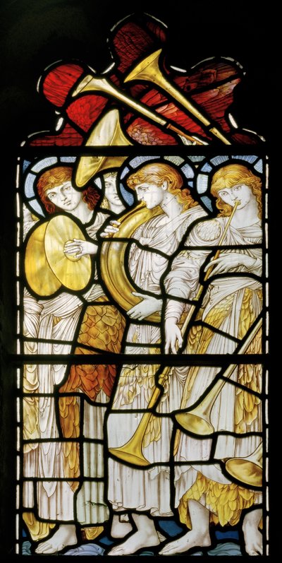 Ángeles Musicales, Te Deum, Ventana Este, c.1888 de John William Brown