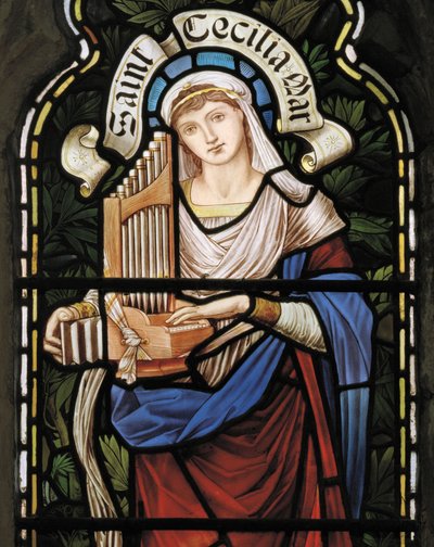 Santa Cecilia, ventana de la Capilla de la Dama de John William Brown