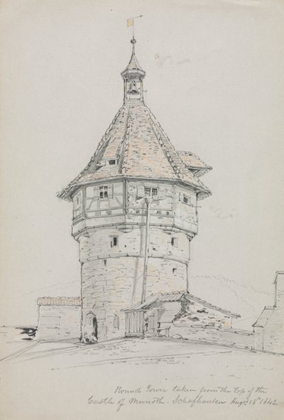 Round Tower, Castle of Munoth, Schafhausen, Switzerland de John William Casilear