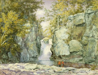Salto de los cervatillos, montañas Catskill, 1867 de John William Hill