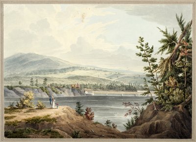 Puente del río Hudson cerca de Waterford, Nueva York, 1832 de John William Hill