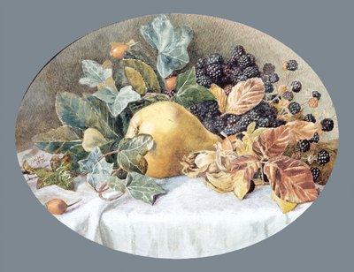 Naturaleza muerta con frutas, 1876 de John William Hill