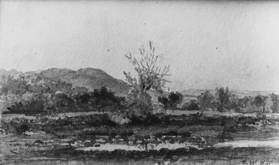 Tres vistas, No. 3: Monte Carmel, cerca de New Haven, Connecticut de John William Hill