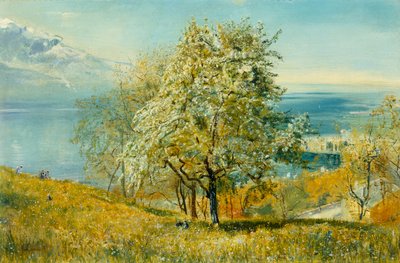 Un lago alpino de John William Inchbold