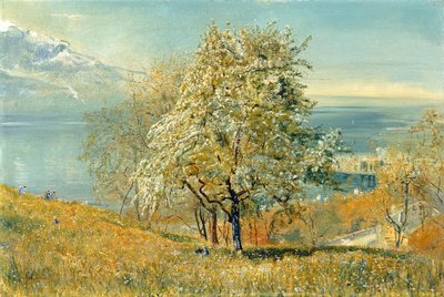 El Lago de Ginebra, c.1880-1882 de John William Inchbold