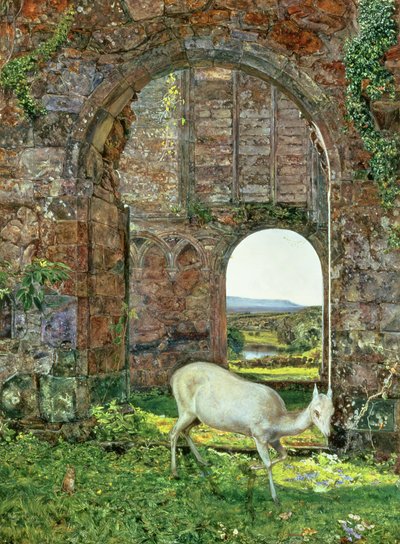 La cierva blanca de Rylstone de John William Inchbold