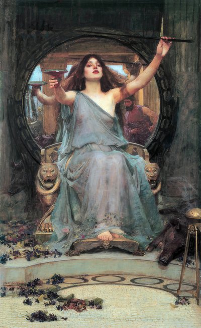 Circe ofreciendo la copa a Odiseo de John William Waterhouse