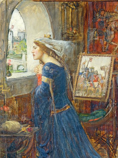 Fair Rosamund, c.1916 (óleo sobre lienzo) (detalle de 239421) de John William Waterhouse