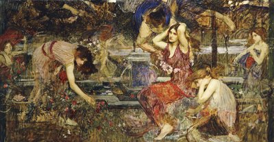 Flora y los Céfiros de John William Waterhouse