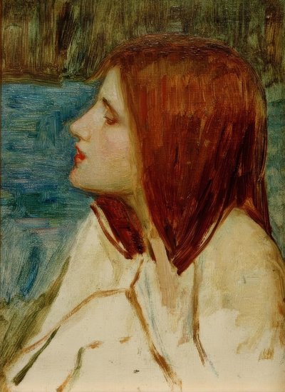 Cabeza de una niña de John William Waterhouse