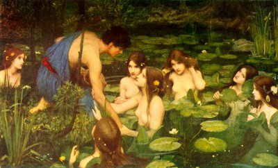 Hylas y las ninfas de agua de John William Waterhouse