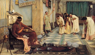 Los favoritos del Emperador Honorio de John William Waterhouse