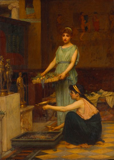 El hogar de los dioses de John William Waterhouse