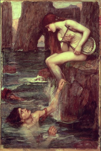 La sirena, c.1900 de John William Waterhouse
