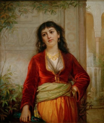 El compañero no deseado: una escena callejera en El Cairo de John William Waterhouse