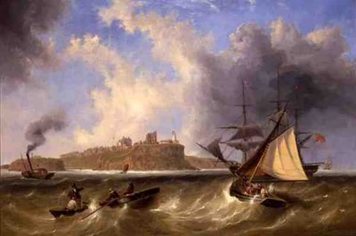 Vista del mar de Tynemouth Haven de John Wilson Carmichael