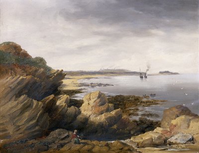 Isla de Santa María desde Whitley Rocks de John Wilson Carmichael