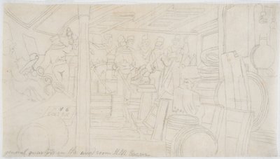 El camarote del H.M.S. Caesar de John Wilson Carmichael