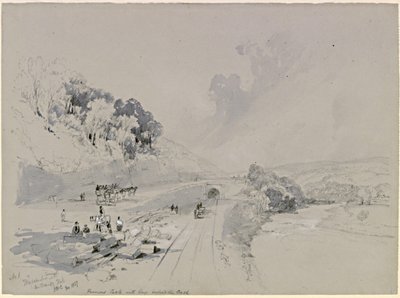 Túnel de Whitchester con Unthank Hall de John Wilson Carmichael