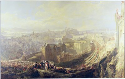 La entrada de Jorge IV en Edimburgo desde Carlton Hill, 1822 de John Wilson Ewbank