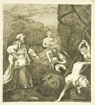 Retablo de Hogarth - Sellando la tumba de John Withers