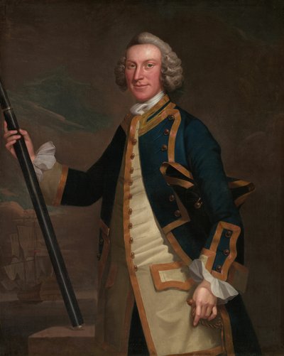Retrato de un oficial naval de John Wollaston