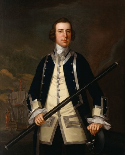 Retrato de un oficial naval, tradicionalmente conocido como Augustus Keppel (1725-86) c.1749 de John Wollaston