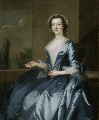 Retrato de una mujer, 1749-1752 de John Wollaston