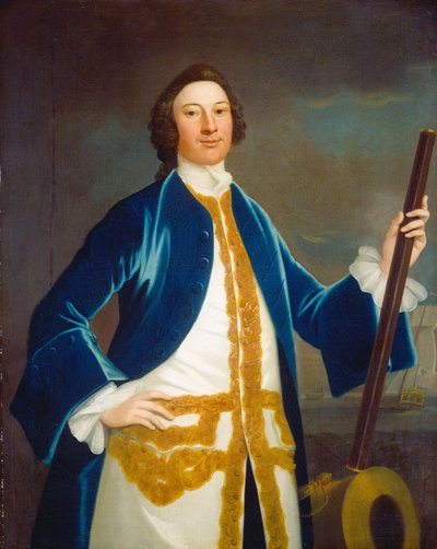 Oficial de la Marina Británica no identificado, c. 1745 de John Wollaston