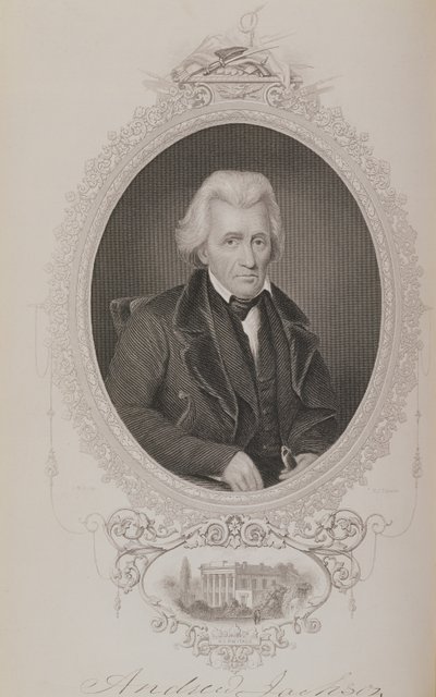 Andrew Jackson, de La Historia de los Estados Unidos, Vol. II, por Charles Mackay, grabado por W.J. Edwards de John Wood Dodge