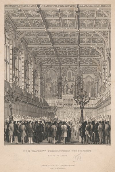 Su Majestad prorroga el Parlamento - Cámara de los Lores de John Woods