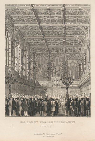 Su Majestad prorroga el Parlamento - Cámara de los Lores de John Woods