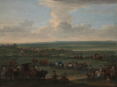 Jorge I en Newmarket, 4 o 5 de octubre de 1717 de John Wootton