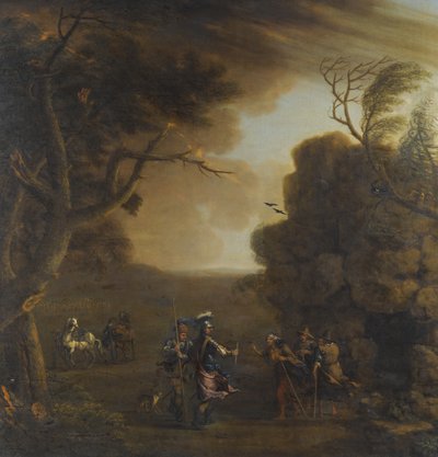Macbeth y Banquo se encuentran con las tres brujas, 1759 de John Wootton