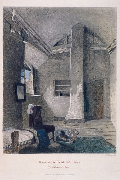 Posada Coach and Horses, Bartholomew Close, Londres, 1851 de John Wykeham Archer