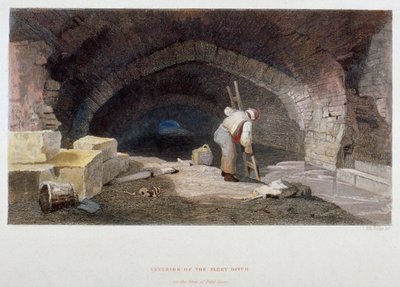 Interior del Canal Fleet en la parte trasera de Field Lane, Ciudad de Londres, 1851 de John Wykeham Archer