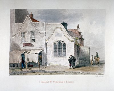 Vista de la Capilla de San Bartolomé, Kingsland Road, Hackney, Londres, 1851 de John Wykeham Archer