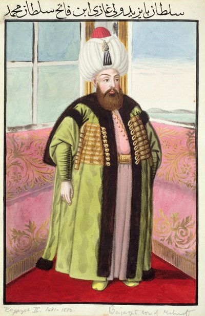 Bajazet (Bayezid) II (c. 1447-1512), llamado «Adli», el Justo, sultán entre 1481 y 1512, de «Una serie de retratos de los emperadores de Turquía». de John Young