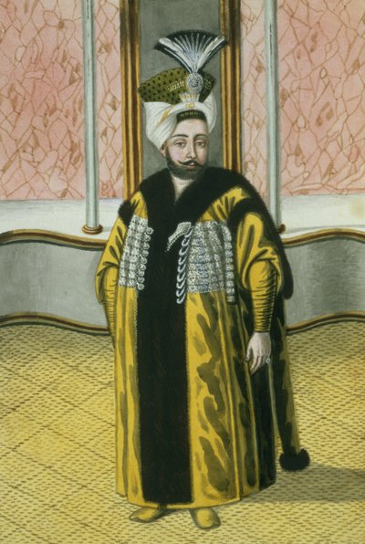 Mustapha IV (1779-1808), sultán entre 1807 y 1808, de «Serie de retratos de los emperadores de Turquía». de John Young