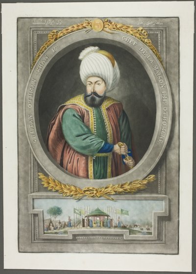 Othman Kahn I, de Retratos de los Emperadores de Turquía de John Young