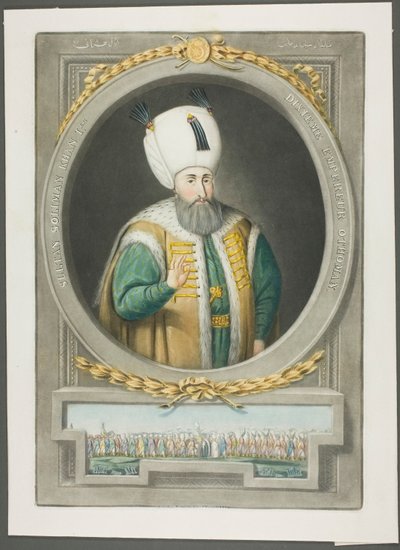 Soliman Kahn I, de Retratos de los Emperadores de Turquía de John Young